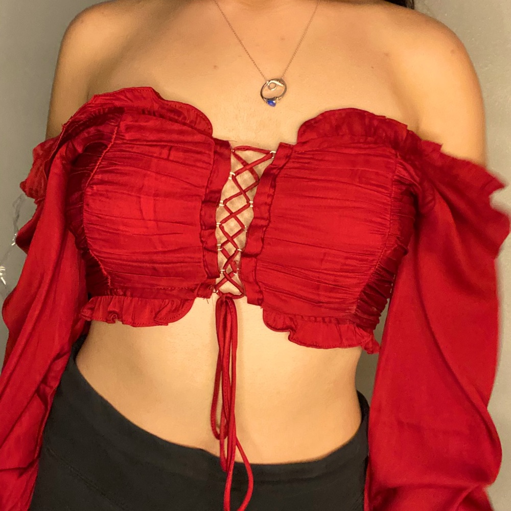 Red Wine Crop Top